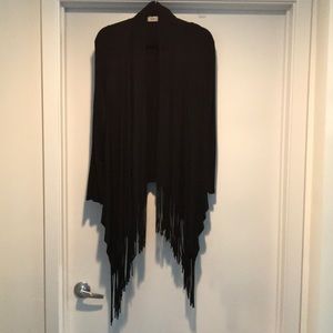 Long sleeve fringe cardigan